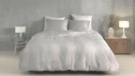 ZO!HOME SATINADO ASH GREY DEKBEDOVERTREK 240X200/220CM 100% KATOENSATIJN