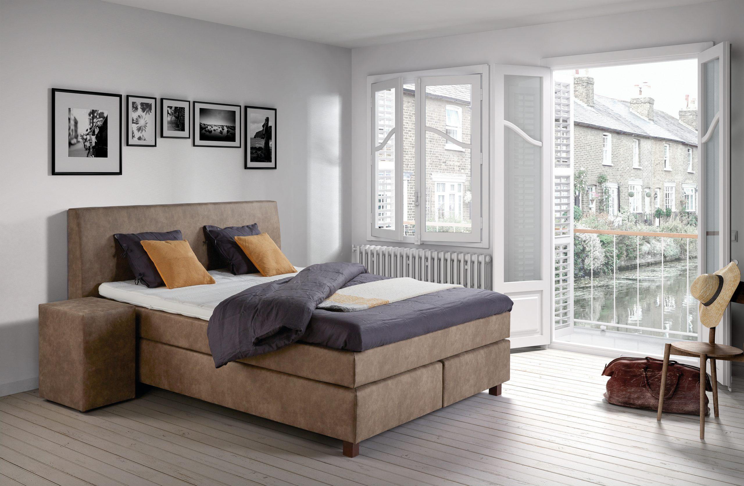 Velda Scandic Edge met gestoffeerde matras en Topper Velda Scandic Edge met gestoffeerde matras en Topper