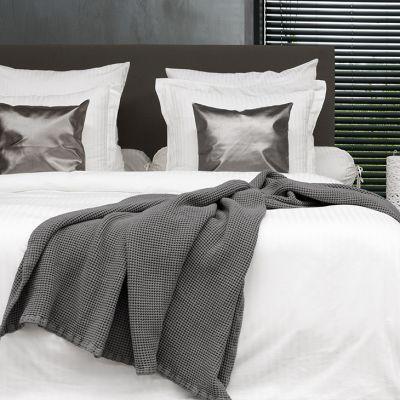 Wafel zomerdeken/plaid dark gull grey