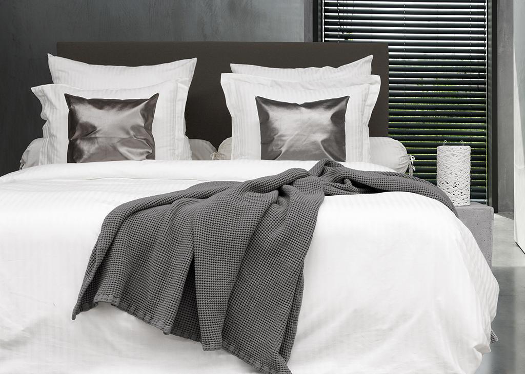 Wafel zomerdeken/plaid dark gull grey Wafel zomerdeken/plaid dark gull grey