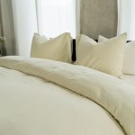 KAYORI INE CHAMPAGNE 140X200/220CM LINNEN/KATOEN BLEND