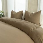 KAYORI INE KHAKI 140X200/220CM LINNEN/KATOEN BLEND