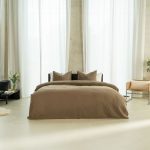 KAYORI INE KHAKI 140X200/220CM LINNEN/KATOEN BLEND