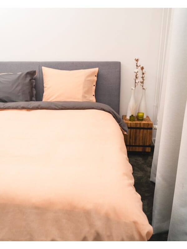 Kayori Shiiba - Dekbedovertrek - Bamboe - Peach/Antracite Kayori Shiiba - Dekbedovertrek - Bamboe - Peach/Antracite