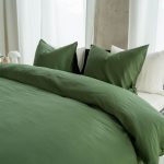 KAYORI SAYA DONKERGROEN 140X200/220CM 100% KATOENSATIJN
