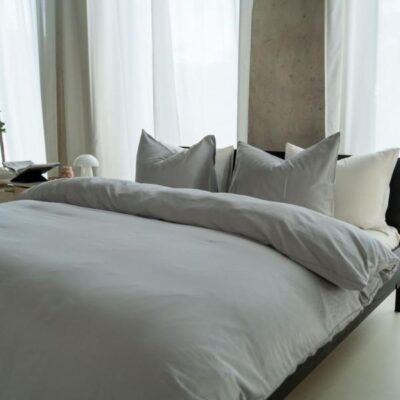 KAYORI SAYA ZILVERGRIJS 140X200/220CM 100%KATOENSATIJN 200TC